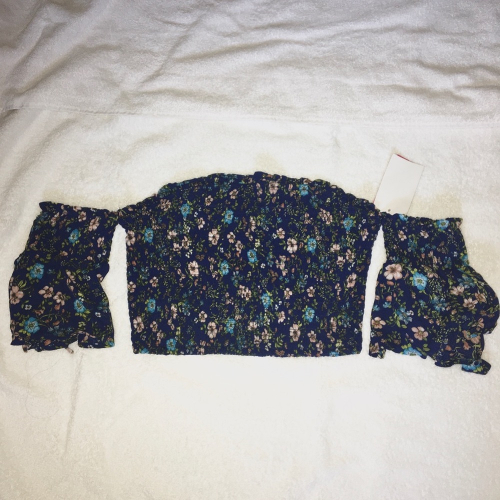Floral Sleeved Tube Top